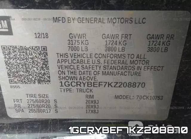 1GCRYBEF7KZ208870 фото 10
