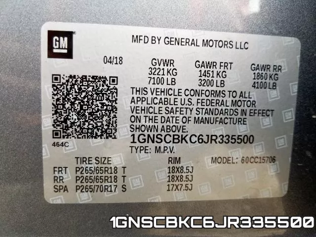 1GNSCBKC6JR335500 фото 2