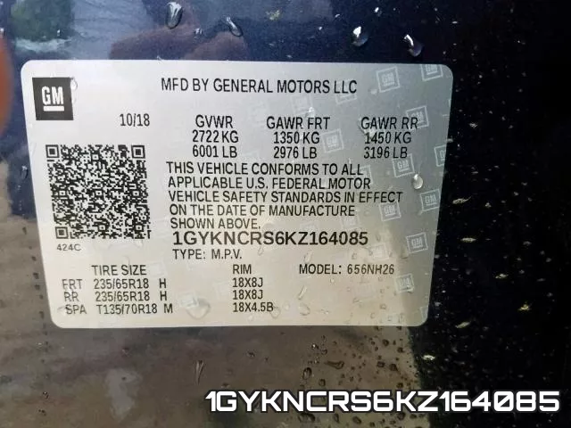 1GYKNCRS6KZ164085 фото 2