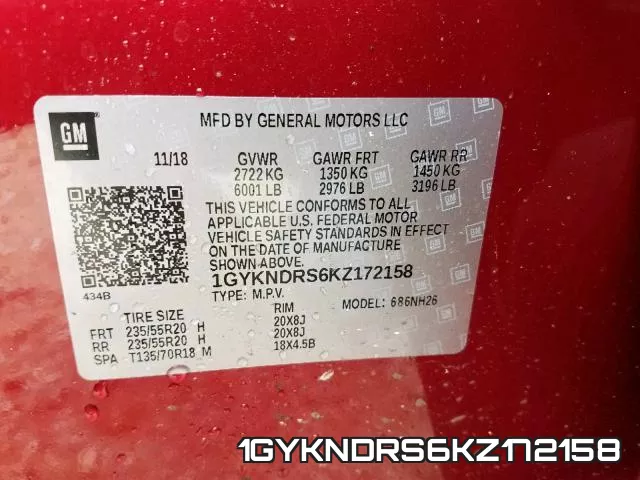 1GYKNDRS6KZ172158 фото 2