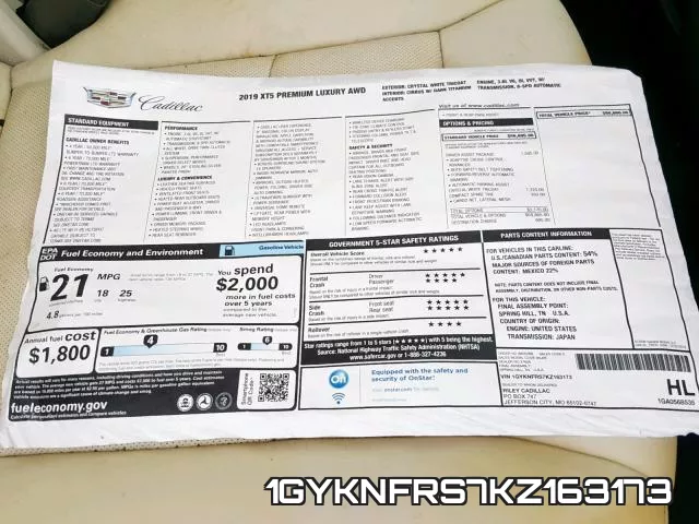 1GYKNFRS7KZ163173 фото 10