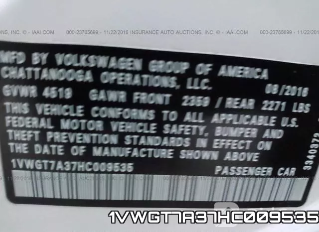 1VWGT7A37HC009535 фото 10
