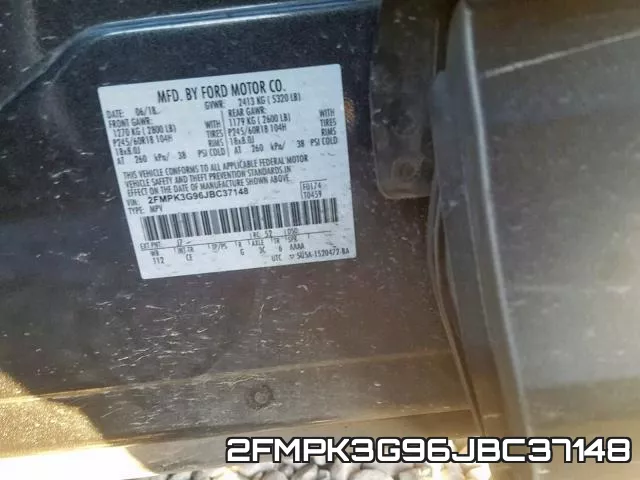 2FMPK3G96JBC37148 фото 2