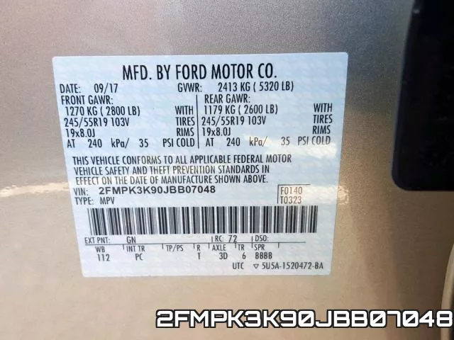 2FMPK3K90JBB07048 фото 2