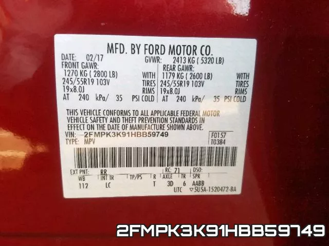 2FMPK3K91HBB59749 фото 2