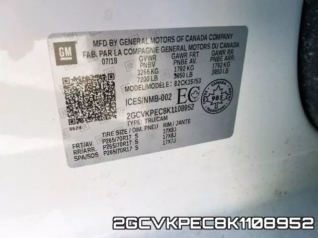 2GCVKPEC8K1108952 фото 2
