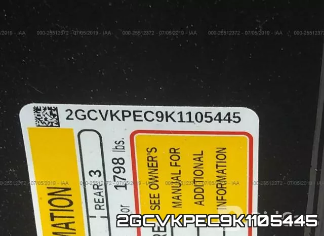2GCVKPEC9K1105445 фото 9