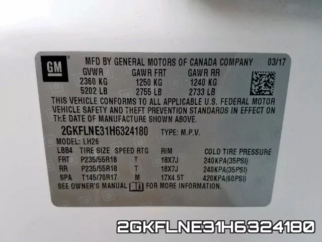 2GKFLNE31H6324180 фото 2