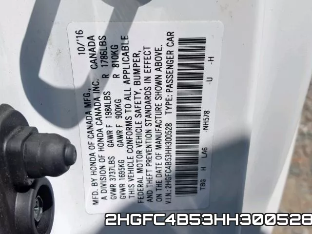 2HGFC4B53HH300528 фото 2