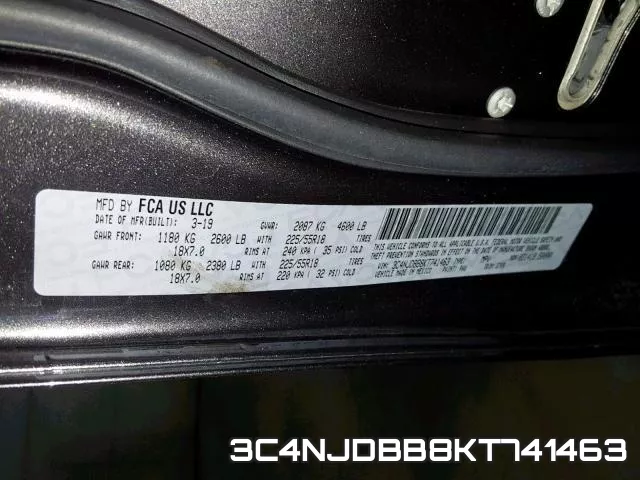 3C4NJDBB8KT741463 фото 2
