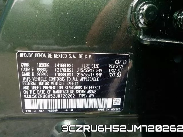3CZRU6H52JM720262 фото 2