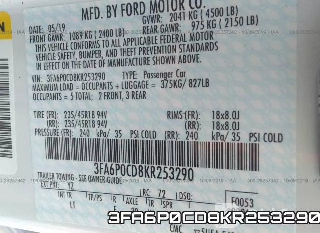 3FA6P0CD8KR253290 фото 9