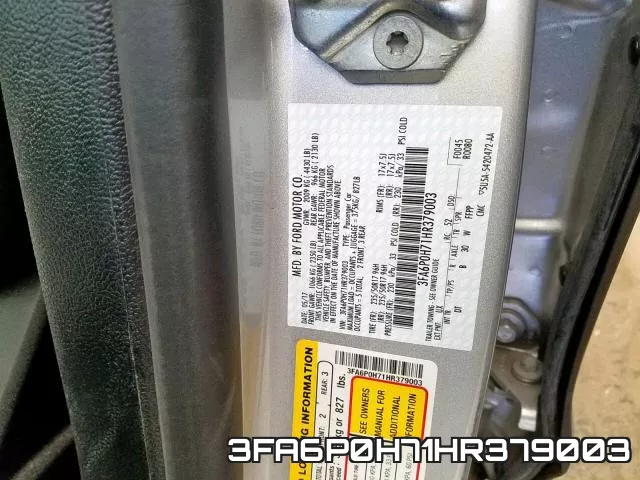 3FA6P0H71HR379003 фото 2