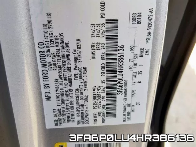 3FA6P0LU4HR386136 фото 2