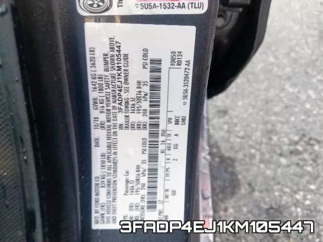 3FADP4EJ1KM105447 фото 2