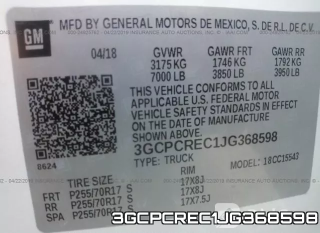 3GCPCREC1JG368598 фото 10