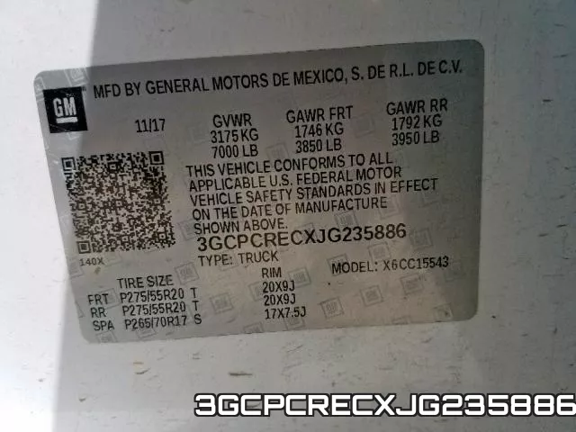 3GCPCRECXJG235886 фото 2