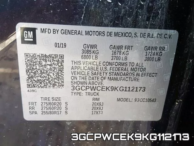 3GCPWCEK9KG112173 фото 2