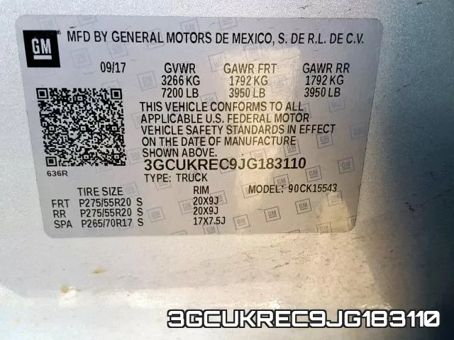 3GCUKREC9JG183110 фото 2