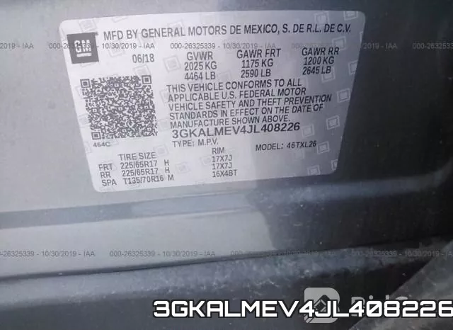 3GKALMEV4JL408226 фото 10