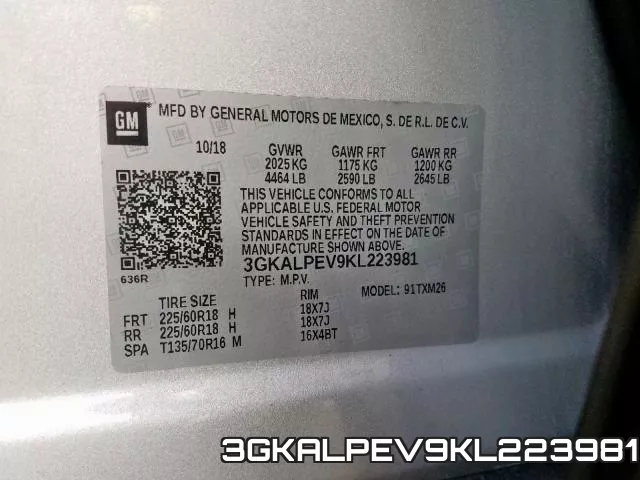 3GKALPEV9KL223981 фото 2