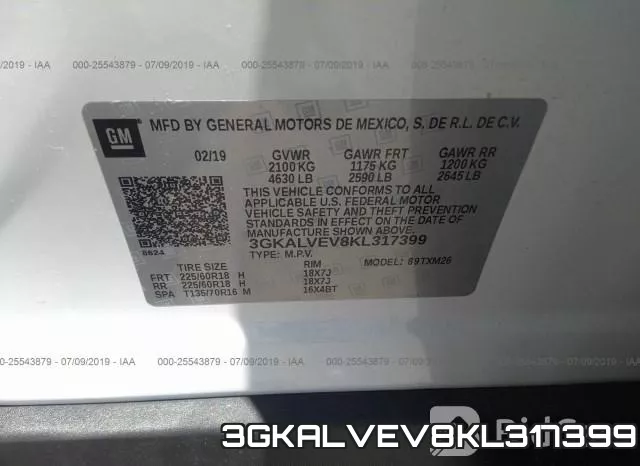 3GKALVEV8KL317399 фото 10