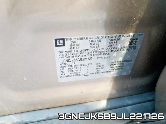 3GNCJKSB9JL221726 фото 2