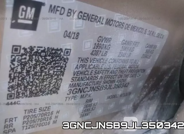 3GNCJNSB9JL350342 фото 7