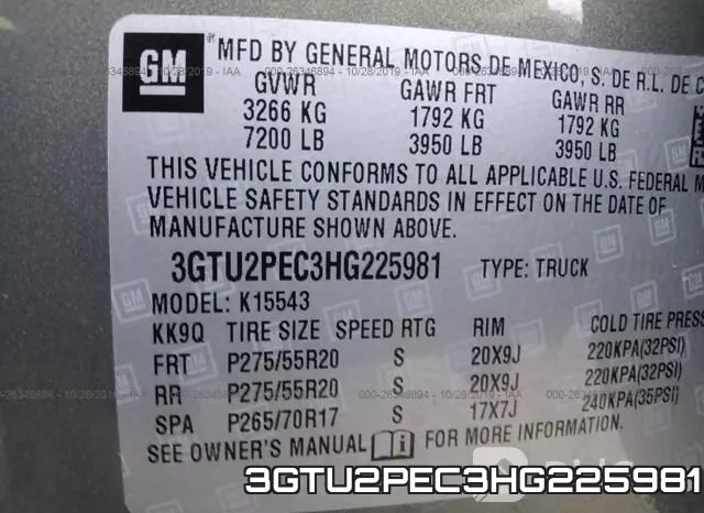 3GTU2PEC3HG225981 фото 10