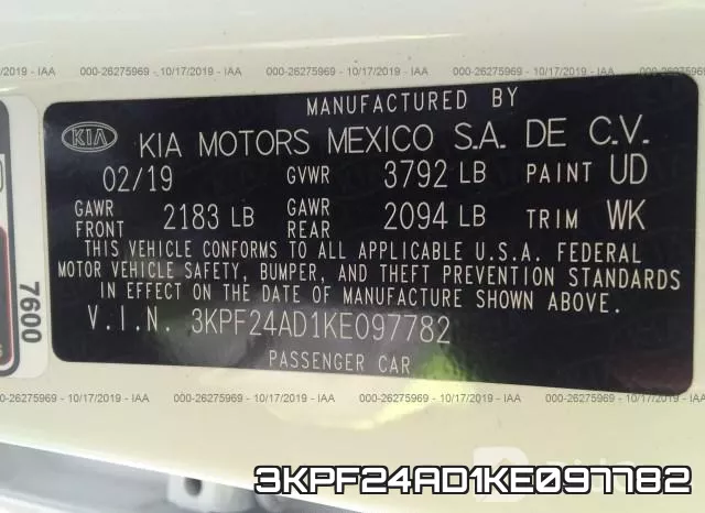 3KPF24AD1KE097782 фото 10
