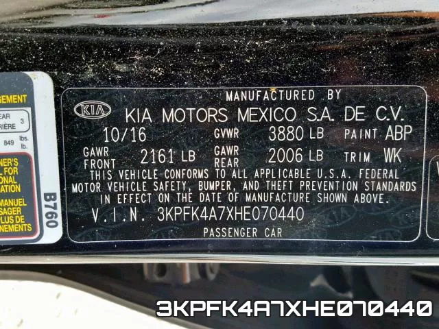 3KPFK4A7XHE070440 фото 2