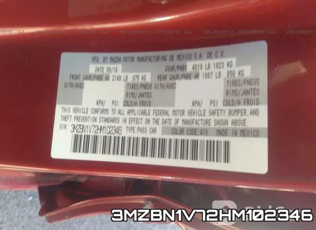3MZBN1V72HM102346 фото 9