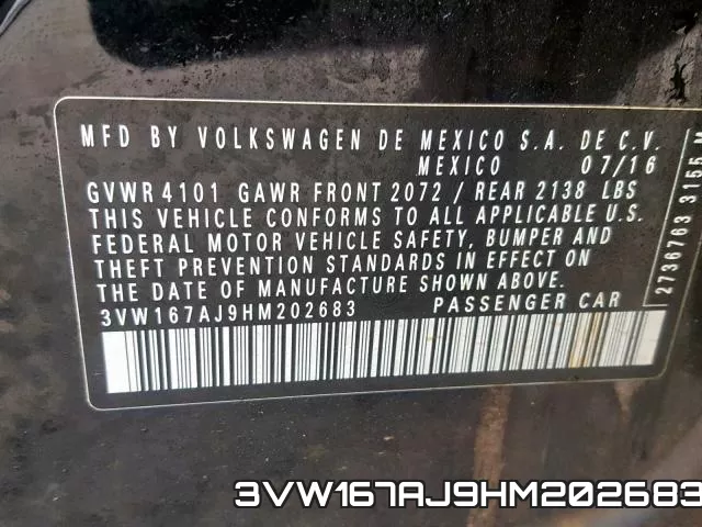 3VW167AJ9HM202683 фото 2