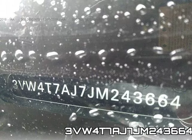 3VW4T7AJ7JM243664 фото 10