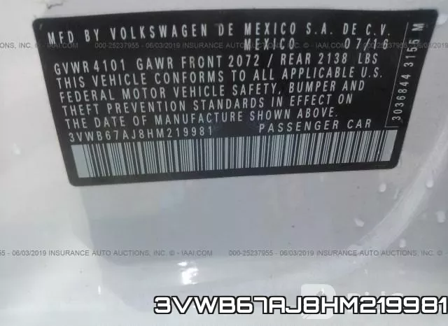3VWB67AJ8HM219981 фото 10