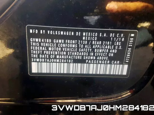 3VWDB7AJ0HM284182 фото 2