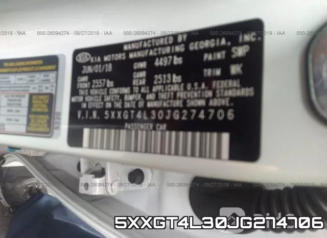 5XXGT4L30JG274706 фото 10
