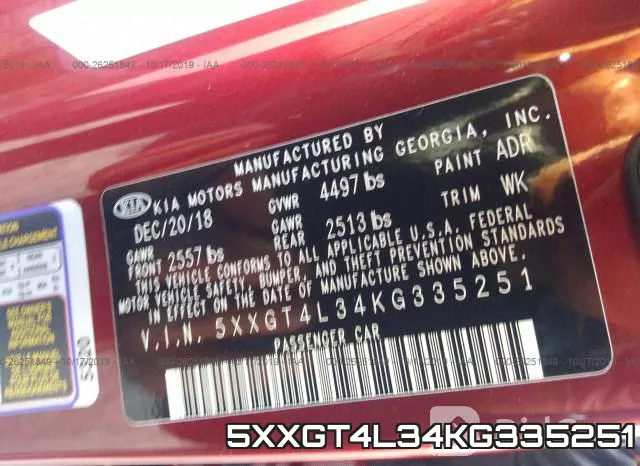 5XXGT4L34KG335251 фото 9