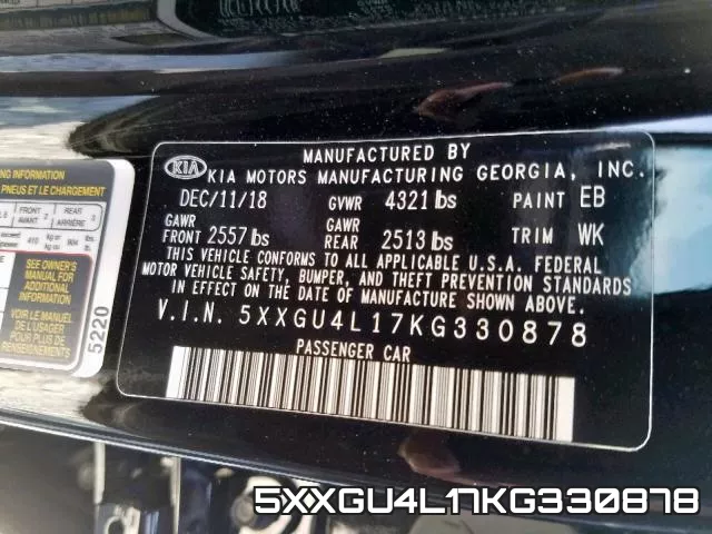 5XXGU4L17KG330878 фото 2