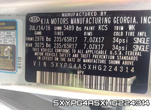 5XYPG4A5XHG224314 фото 10