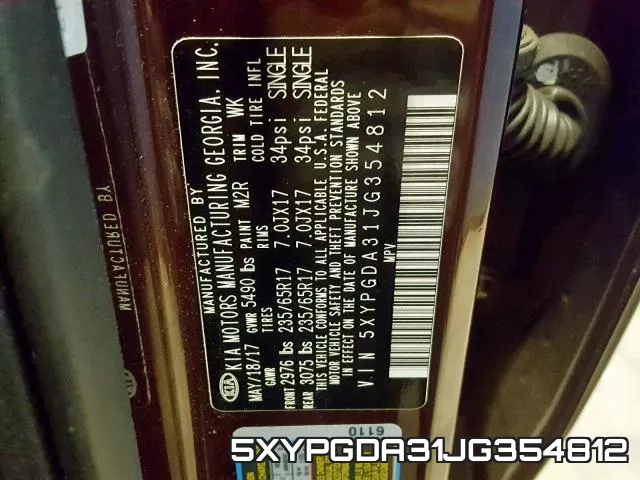 5XYPGDA31JG354812 фото 2