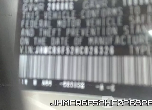 JHMCR6F52HC026326 фото 9