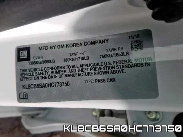 KL8CB6SA0HC773750 фото 2