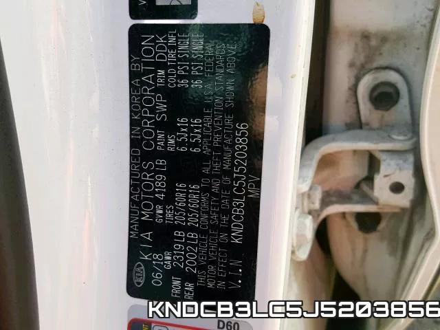 KNDCB3LC5J5203856 фото 2