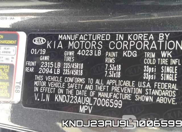 KNDJ23AU9L7006599 фото 10