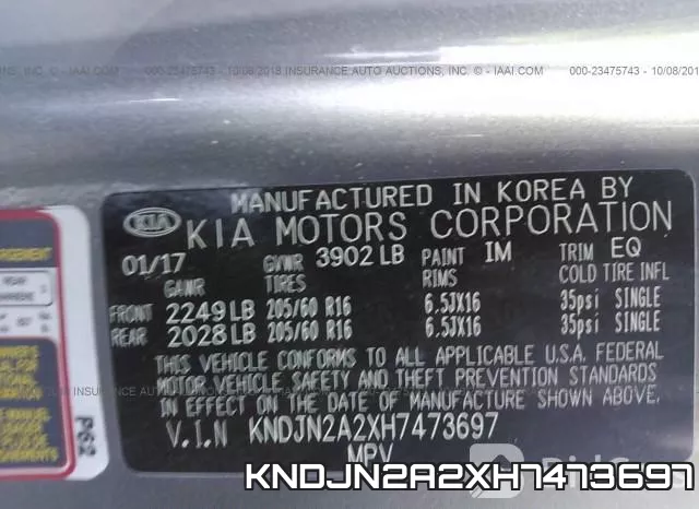 KNDJN2A2XH7473697 фото 10