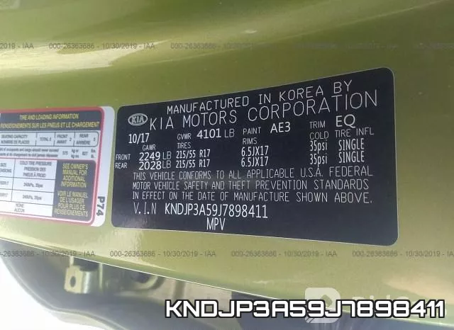 KNDJP3A59J7898411 фото 10