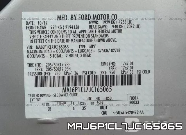 MAJ6P1CL7JC165065 фото 10
