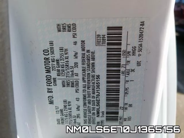 NM0LS6E70J1365156 фото 2