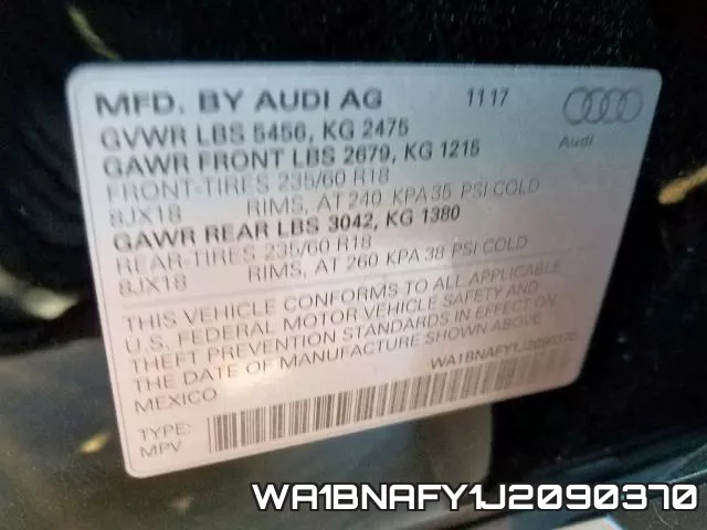 WA1BNAFY1J2090370 фото 2